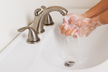 Hands washing compulsively for OCD